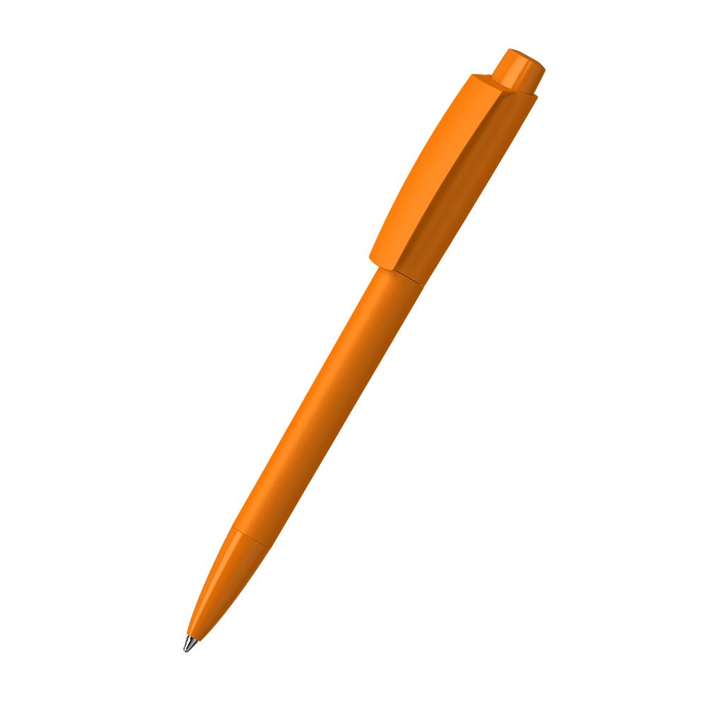 Druckkugelschreiber Zeno softtouch/high gloss - softtouch hellorange - hellorange-340