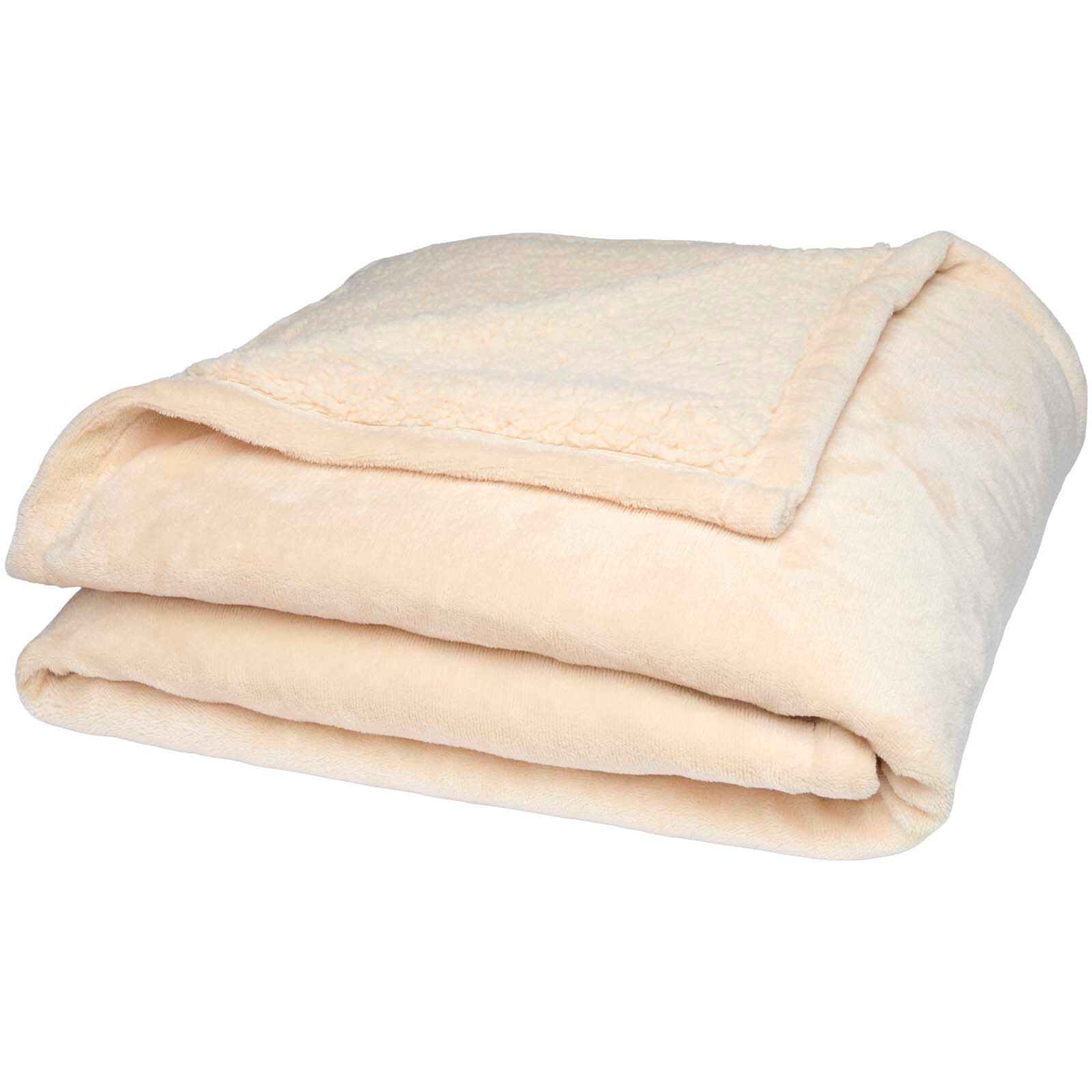 Ashen GRS-recycelte Sherpa Decke - oatmeal-33