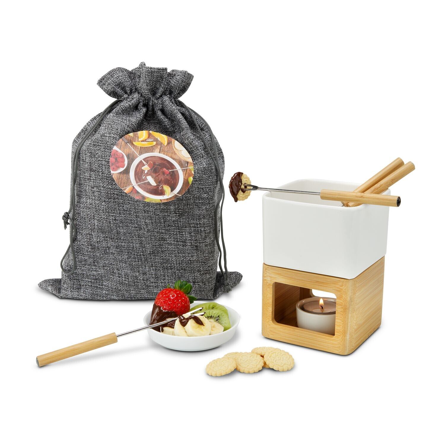 Geschenkset Schokofondue im Beutel-798