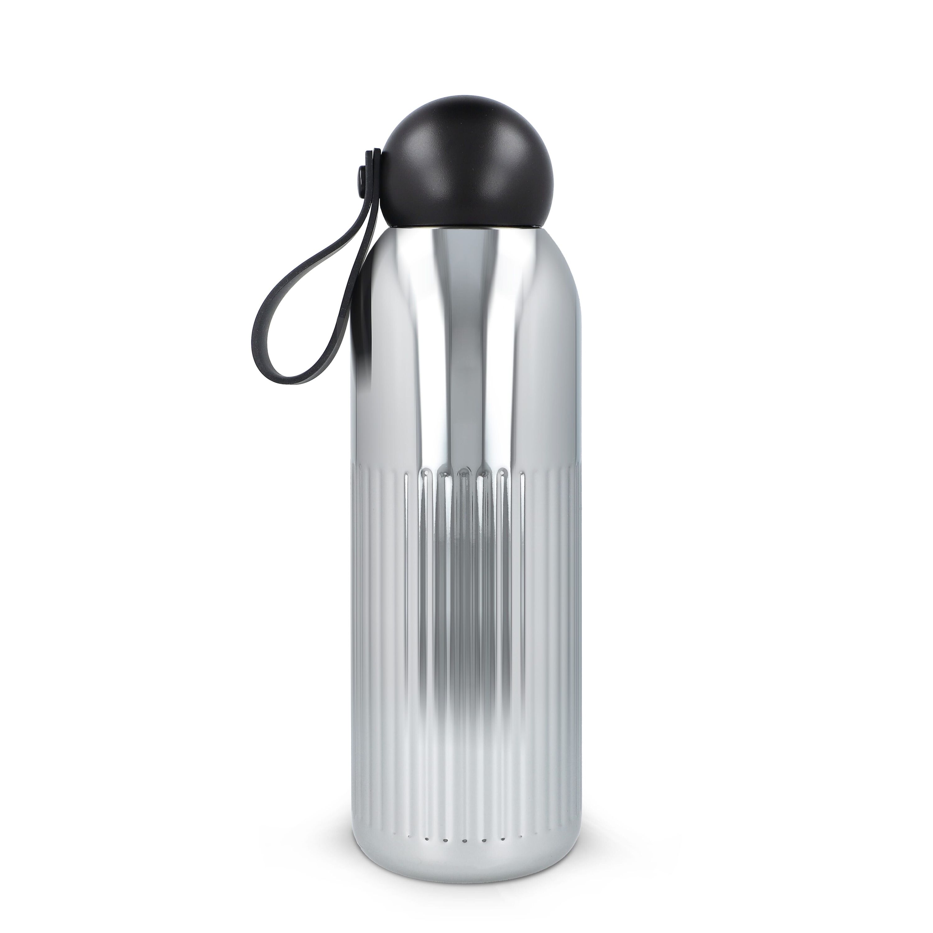 Sagaform Tekla Stahlisolierflasche Chrom (recycelt) 500 ml - chrom-704