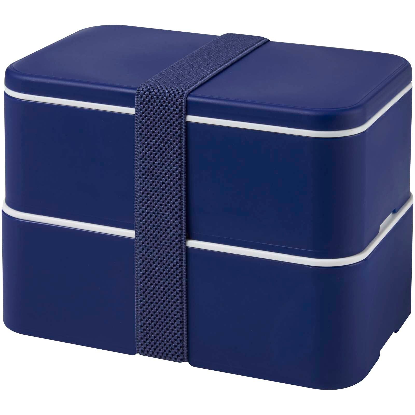 MIYO POP 700 + 700 ml doppelschichtige Lunchbox - blau-604