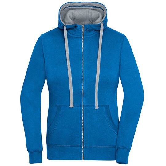 Ladies´ Lifestyle Zip-Hoody - cobalt - grey heather-487