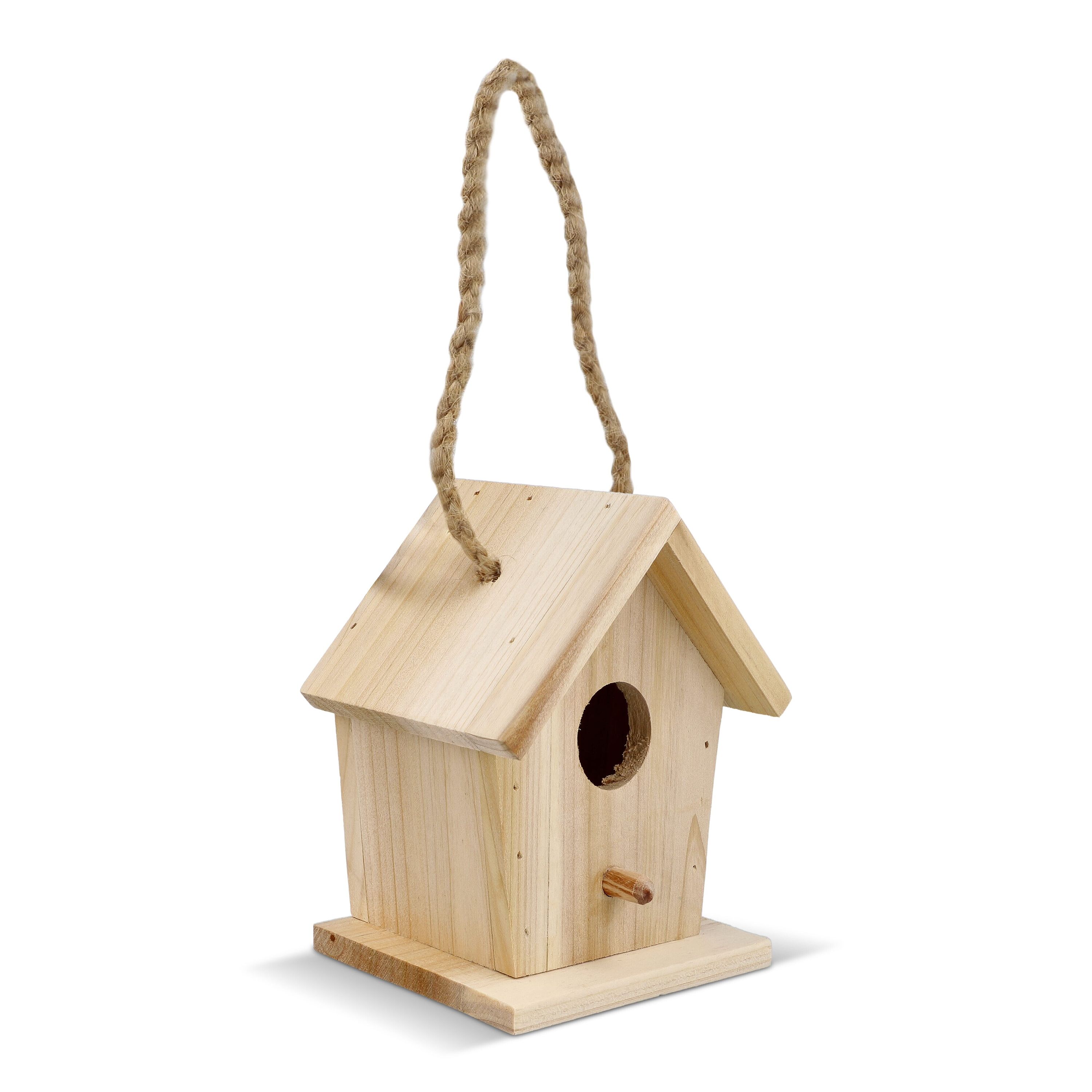Kleines Vogelhäuschen aus FSC-Holz - natur-474