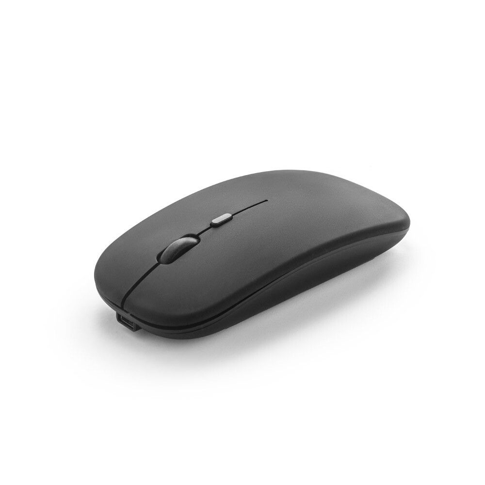KHAN Wireless Maus mit 500mAh Akku aus recyceltes ABS (100% rABS) - schwarz-691