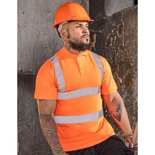 High-End Polycotton Hi-Vis Polo Shirt Cambridge - signal yellow-874