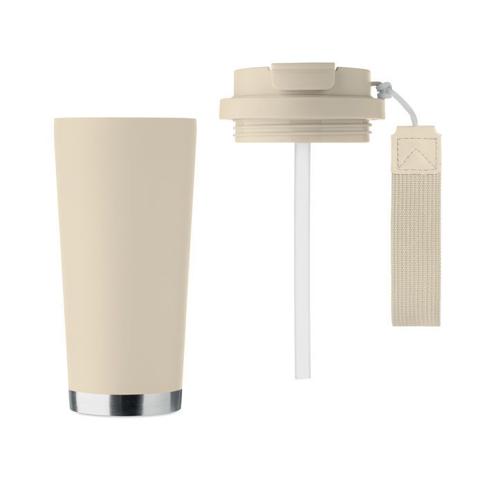 Doppelwandiger Trinkbecher 500m TOPAZ LARGE - beige-678