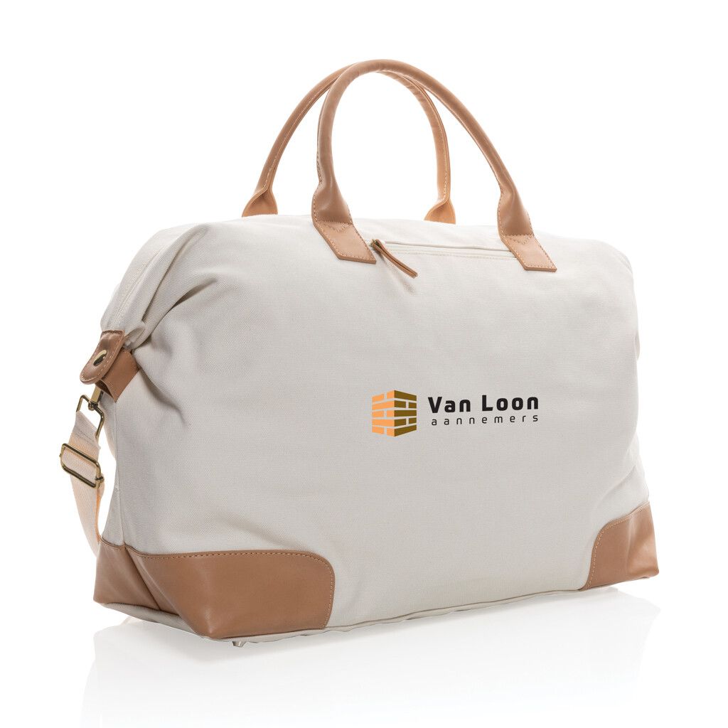 Impact AWARE™ 16 oz. rCanvas große Wochenendtasche - off white-867