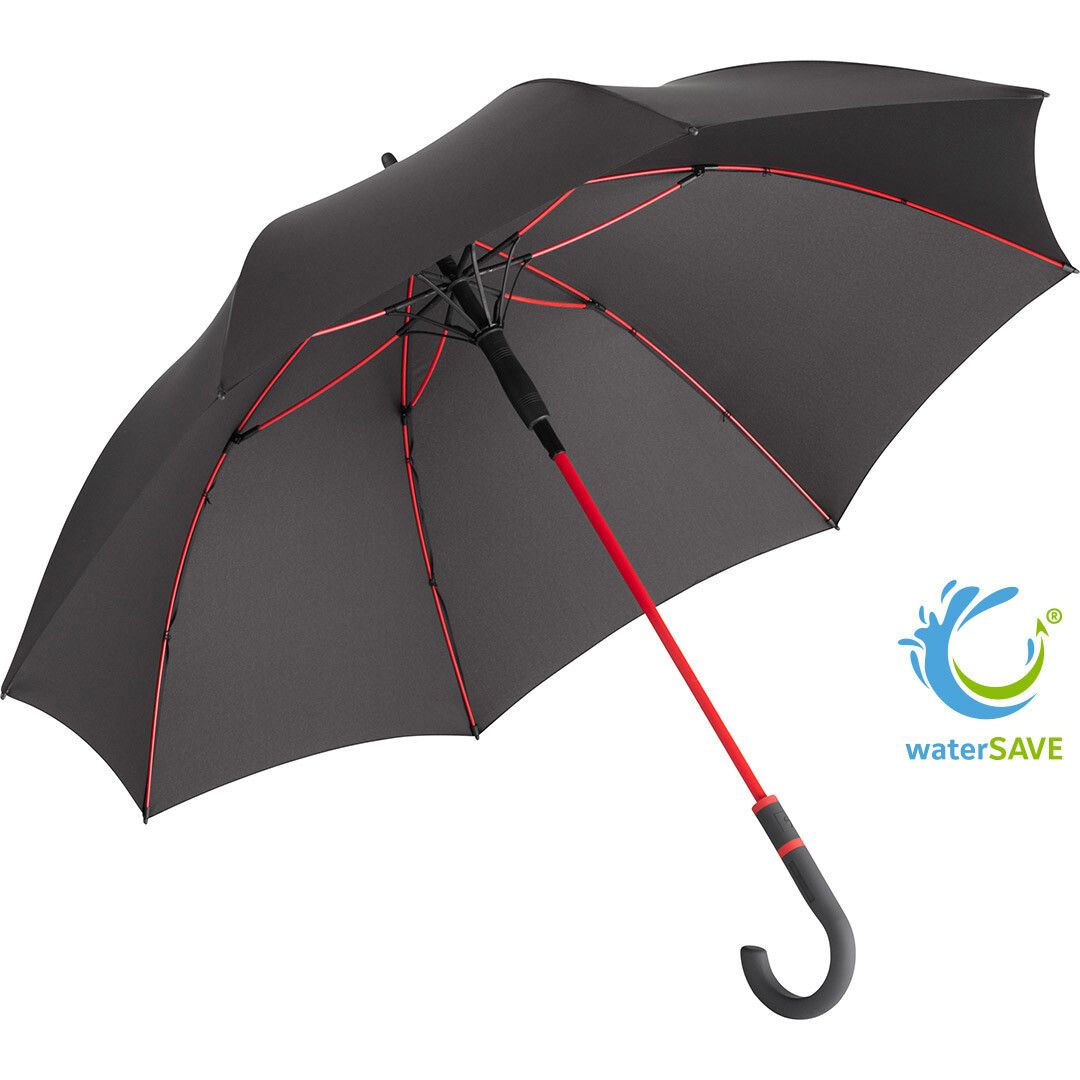AC-Midsize-Stockschirm FARE® Style Ø112 cm - schwarz - rot-268