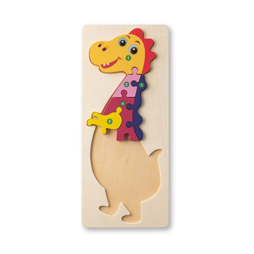 DIPLODOCO Puzzle in Dinosaurierformat aus Kiefernsperrholz - naturhell-99