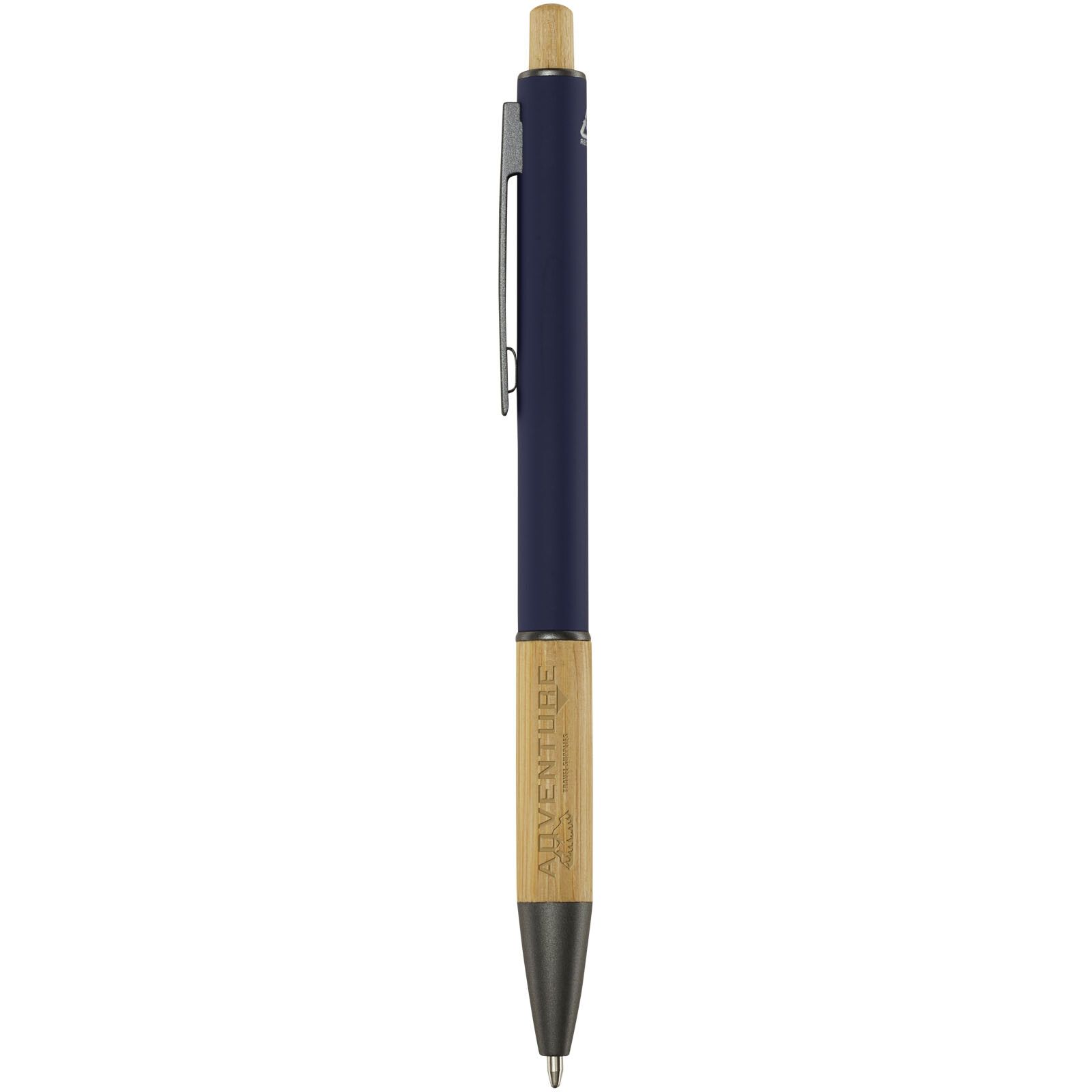Darius Kugelschreiber aus recyceltem Aluminium (blaue Mine) - navy-654