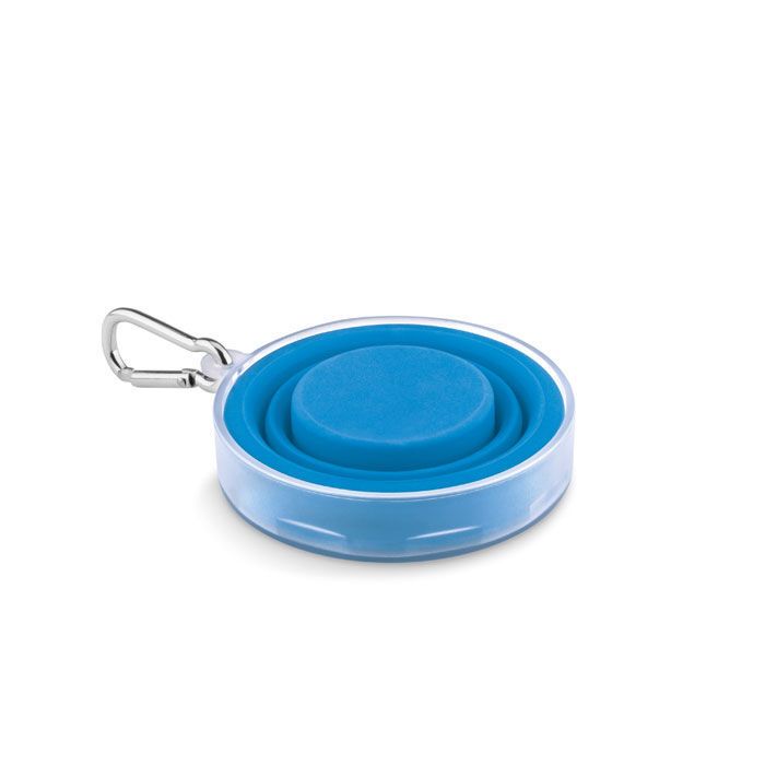 Faltbarer Silikon Becher CUP PILL - blau-63