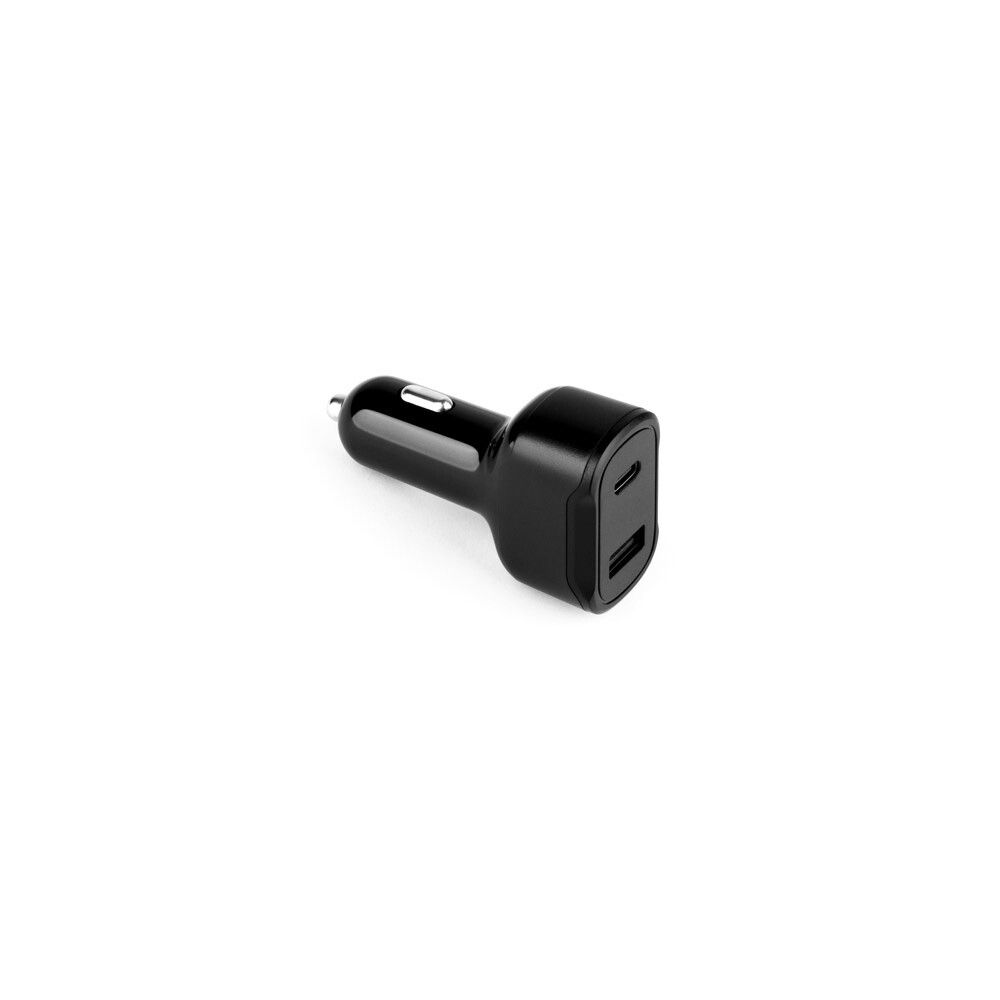 DIRAC KFZ-Ladegerät mit USB-A Anschluss 18W und USB-C 20W in 100% rABS - schwarz-787