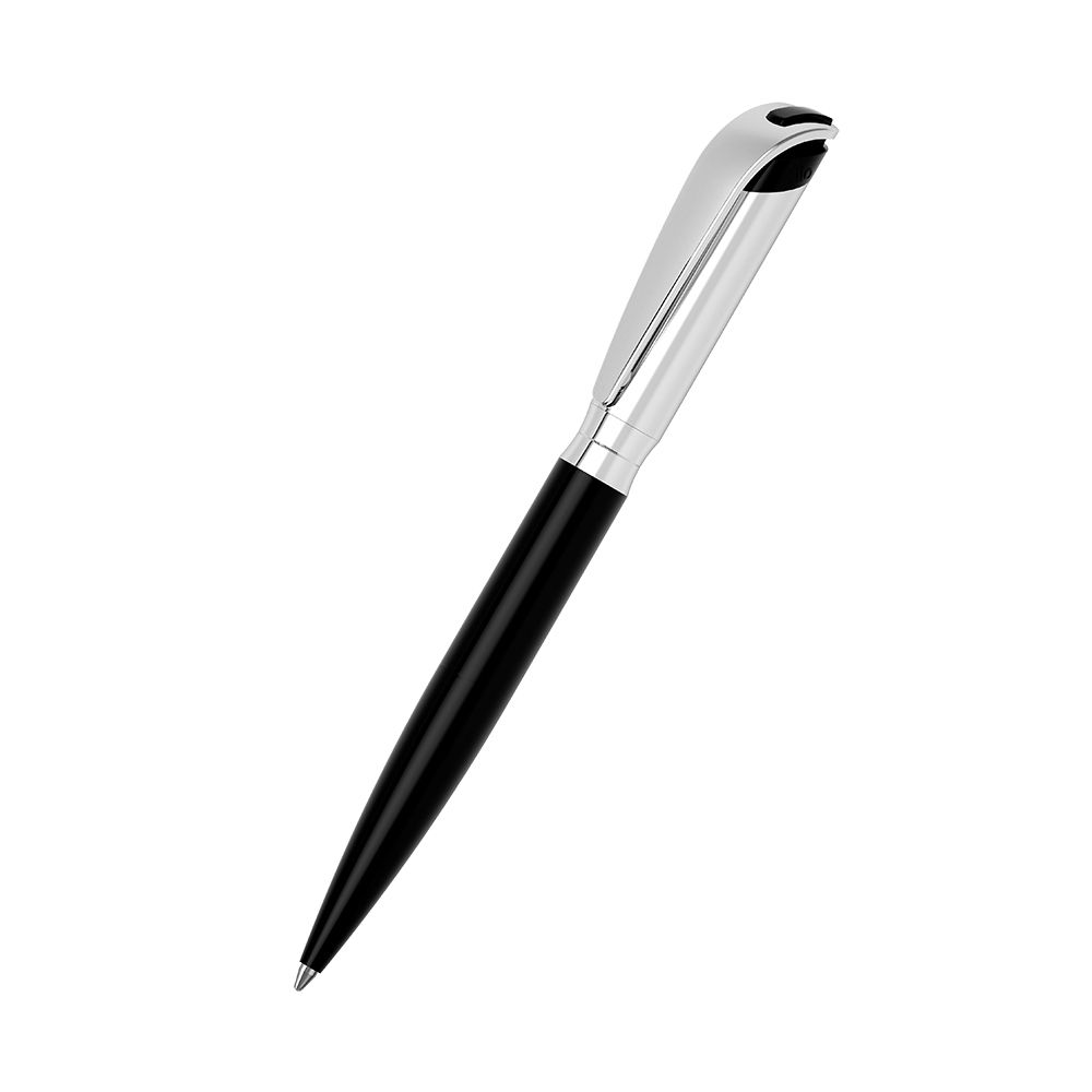 Drehkugelschreiber I-roq metal Mc - schwarz glanz-483