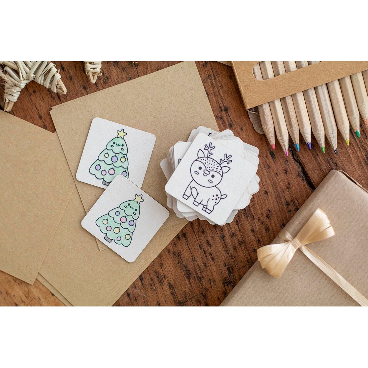 Coloxmor Weihnachts-Memoryspiel zum Ausmalen - natur-269