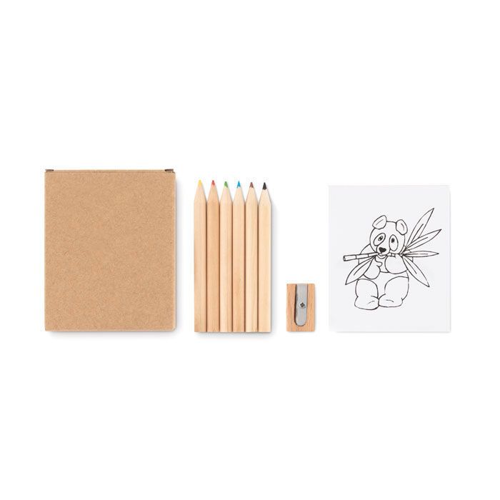 Mal-Set mit Buntstiften LITTLE VANGOGH - beige-698