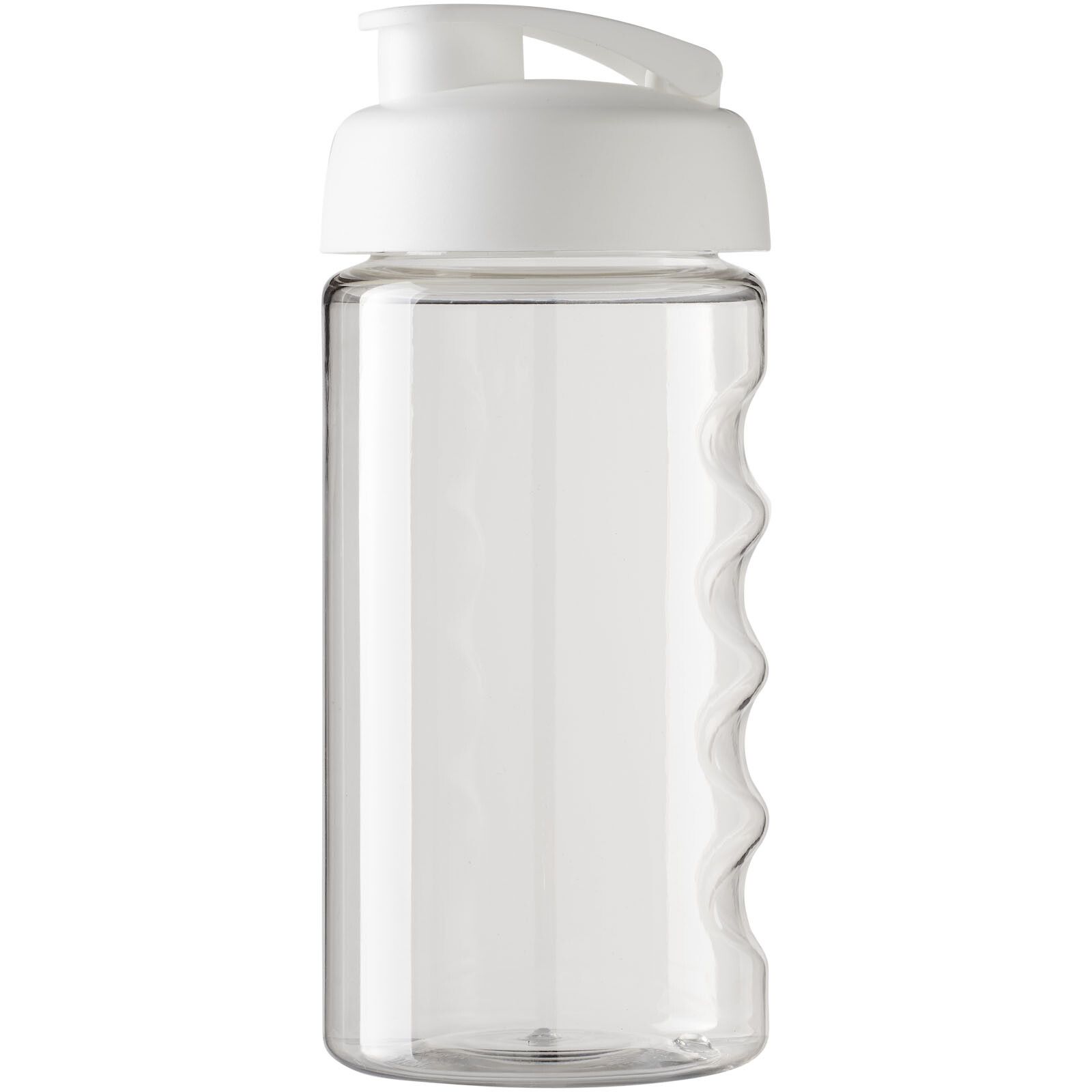 H2O Active Bop 500 ml Sportflasche mit Klappdeckel - transparent -  weiss-603