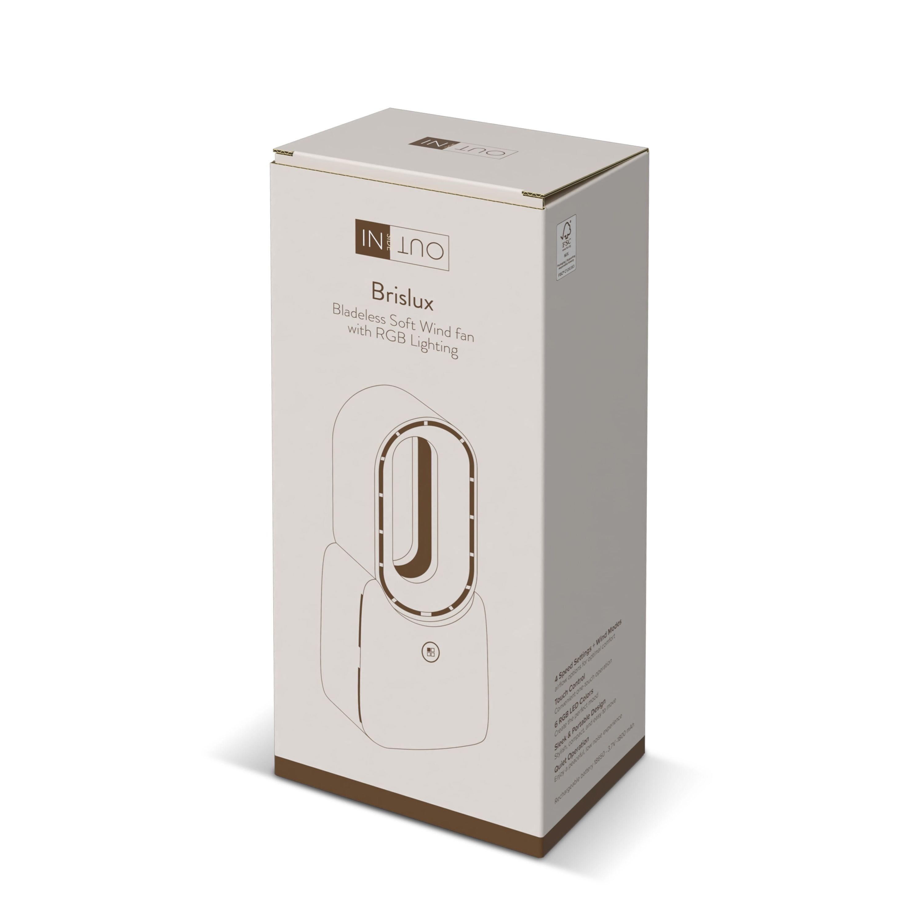 inSideOut Brislux – Rotorloser Softwind-Ventilator mit LED-Licht - beige-73