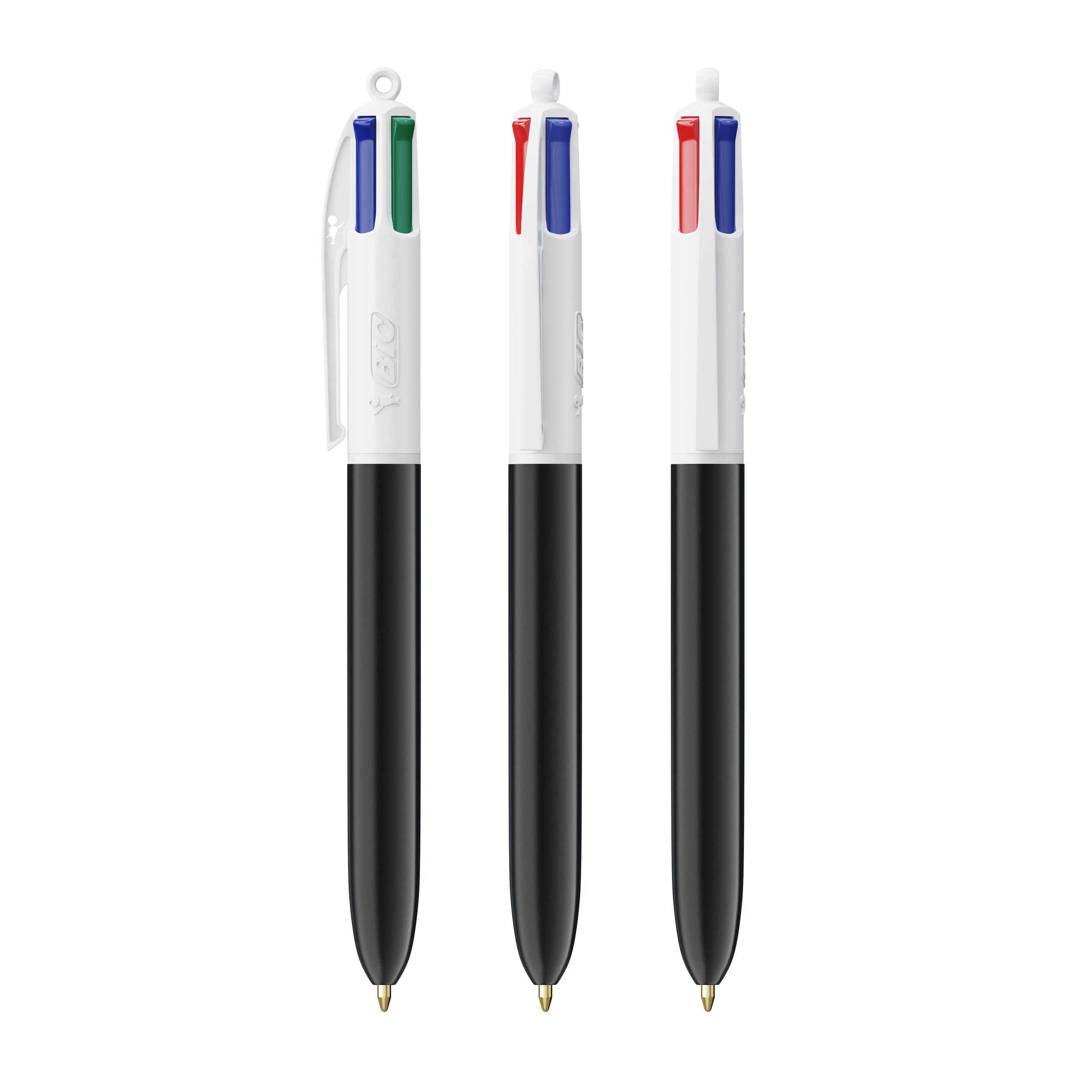 BIC® 4 Colours® Kugelschreiber - weiß - schwarz-958