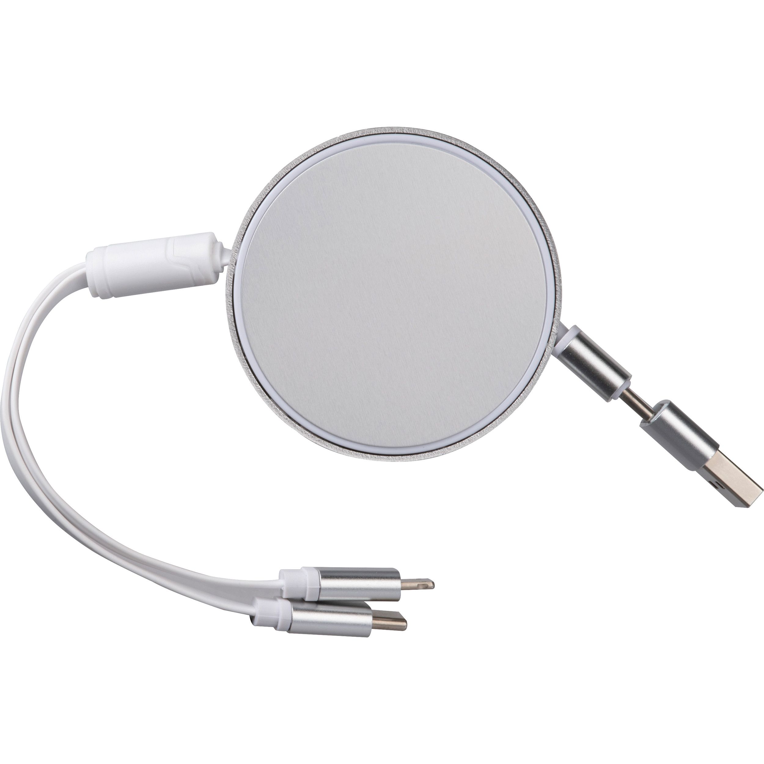 Ladekabel aus recyceltem Aluminium Ostend - silbergrau-723