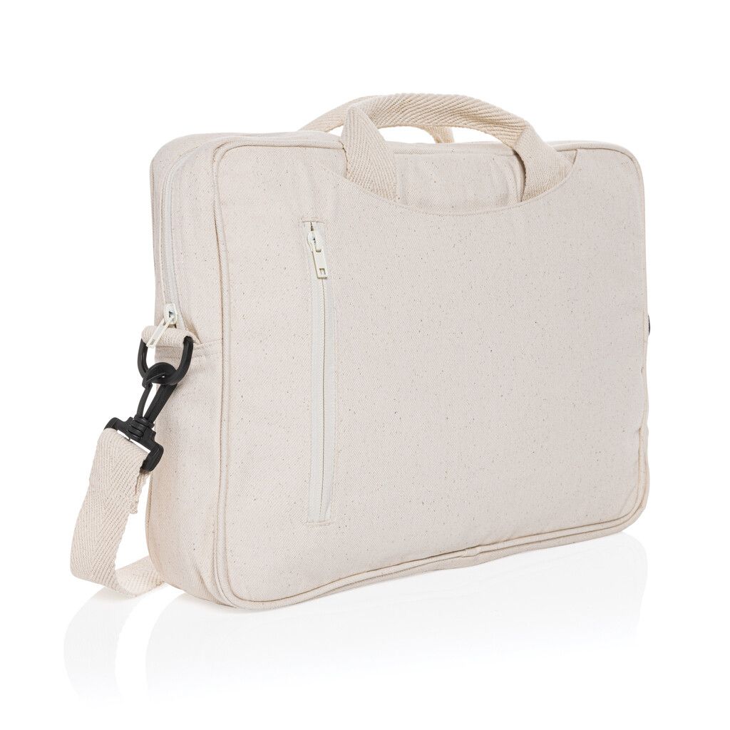 Laluka AWARE™ 15.4" Laptop-Tasche aus recycelter Baumwolle - off white-860