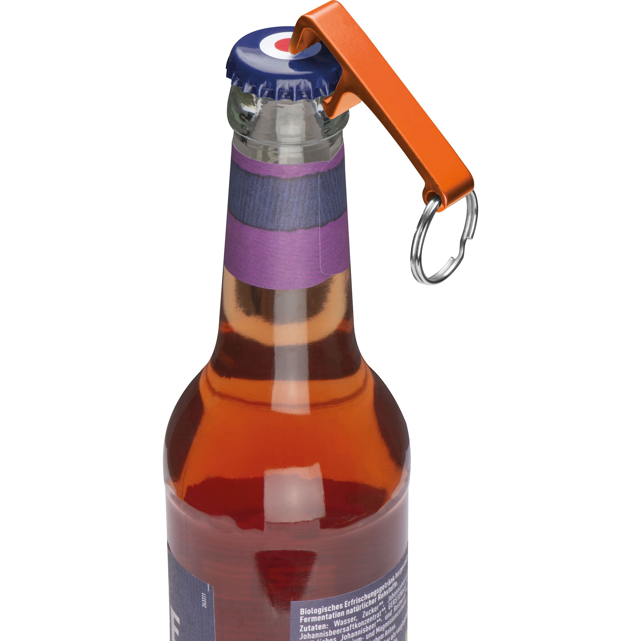 Schlüsselanhänger mit Flaschenöffner - orange-691