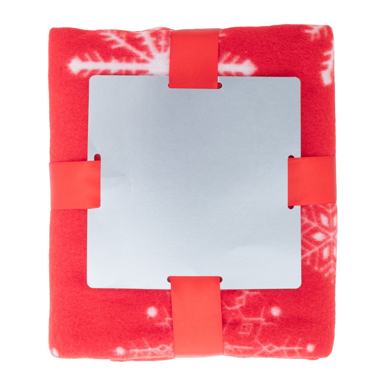 Uppsala Fleecedecke - rot - weiß-222