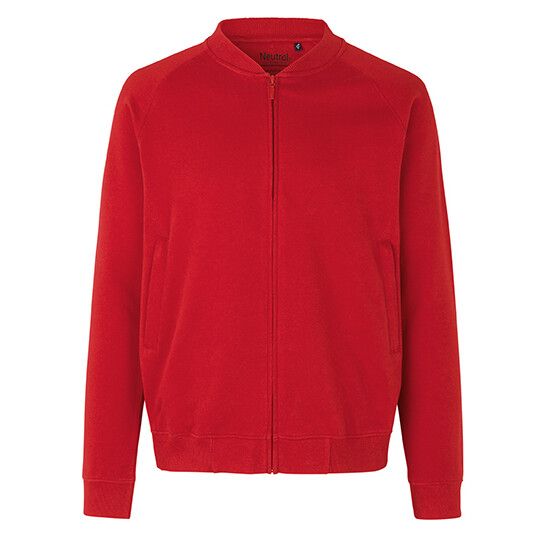 Unisex Jacket With Zip - red-989