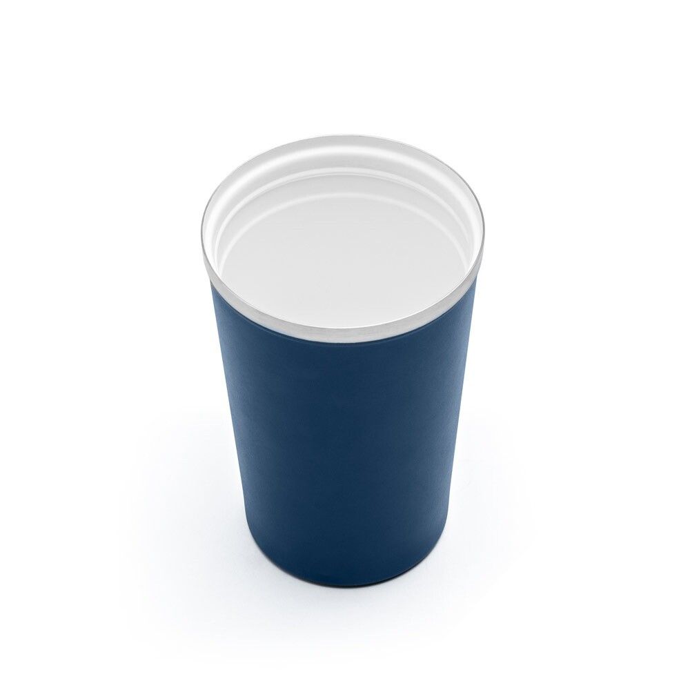 PHELPS CERAMIC Trinkflasche aus mattiertem Glas 500ml - dunkelblau-899