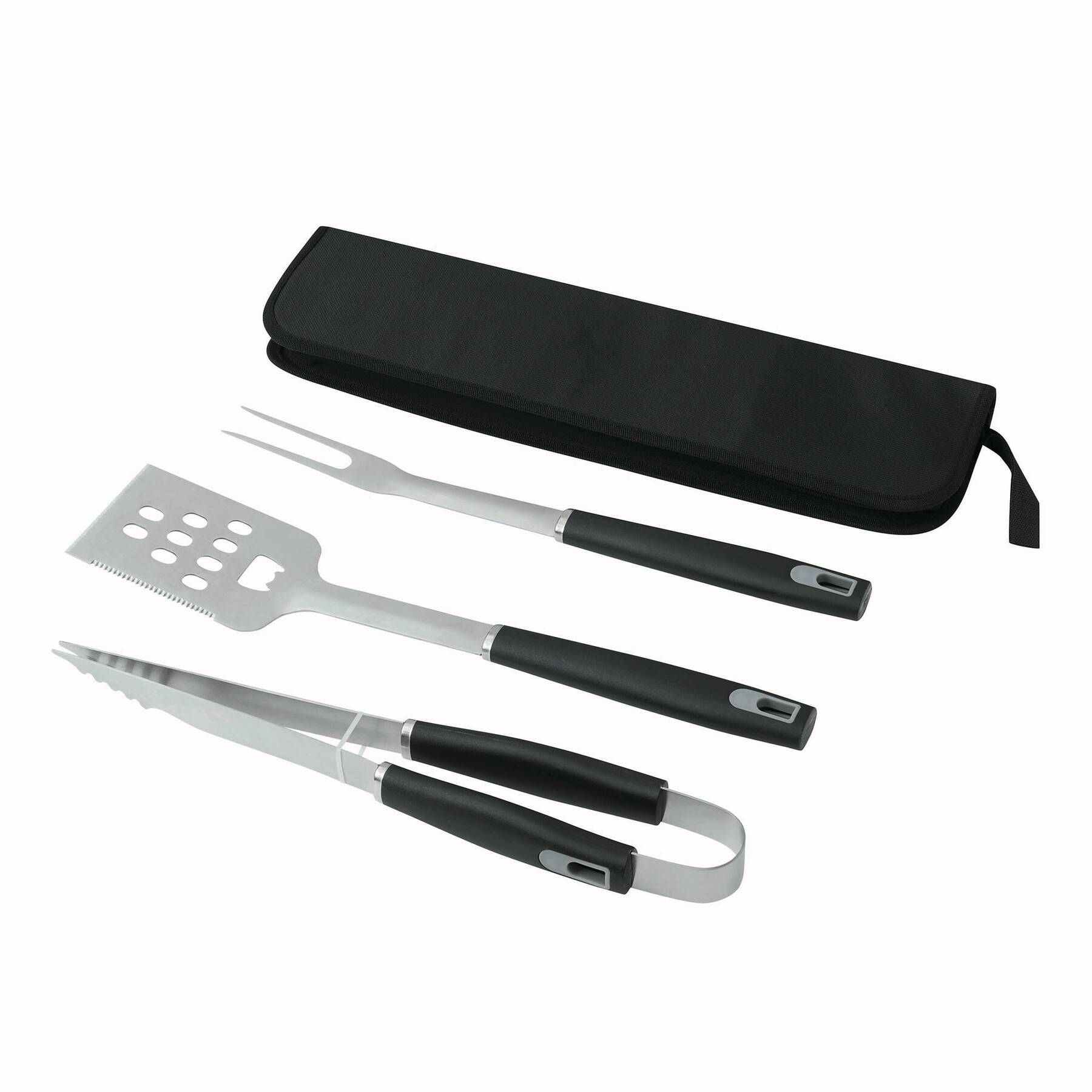 Edelstahl-Grillbesteck PRETTY BBQ - schwarz - silber-803