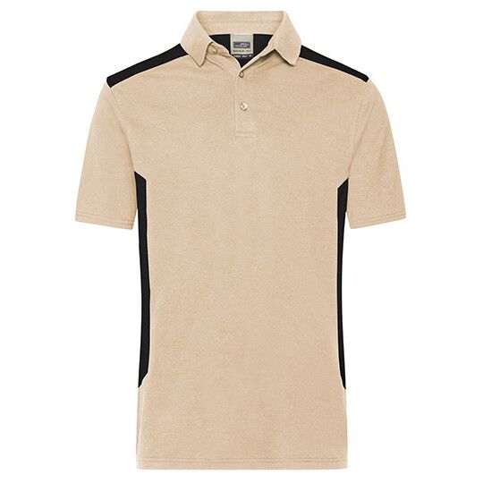 Men´s Workwear Polo -STRONG- - stone - black-795
