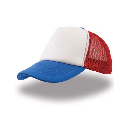 Rapper Cap - white - red - royal-995