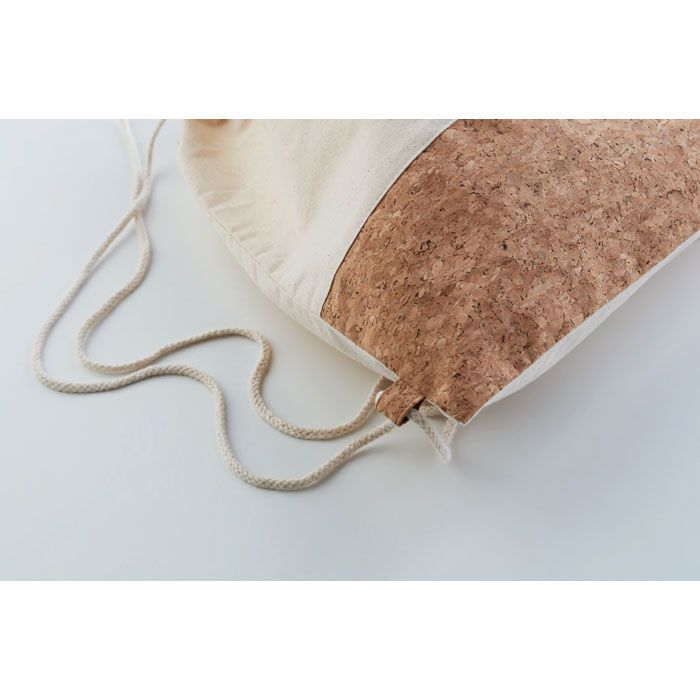 Beutel mit Kordelzug Kork ILLA - beige-631