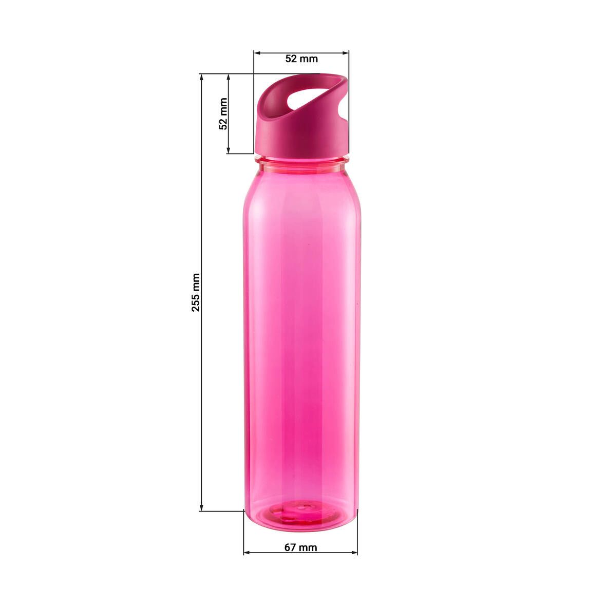 Trinkflasche Active Wave, 650 ml - transparent-rot - standard-rot-332