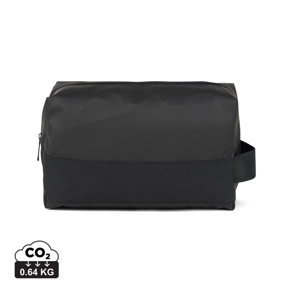 VINGA Livorno Kulturbeutel aus GRS recyceltem Polyester - schwarz-921