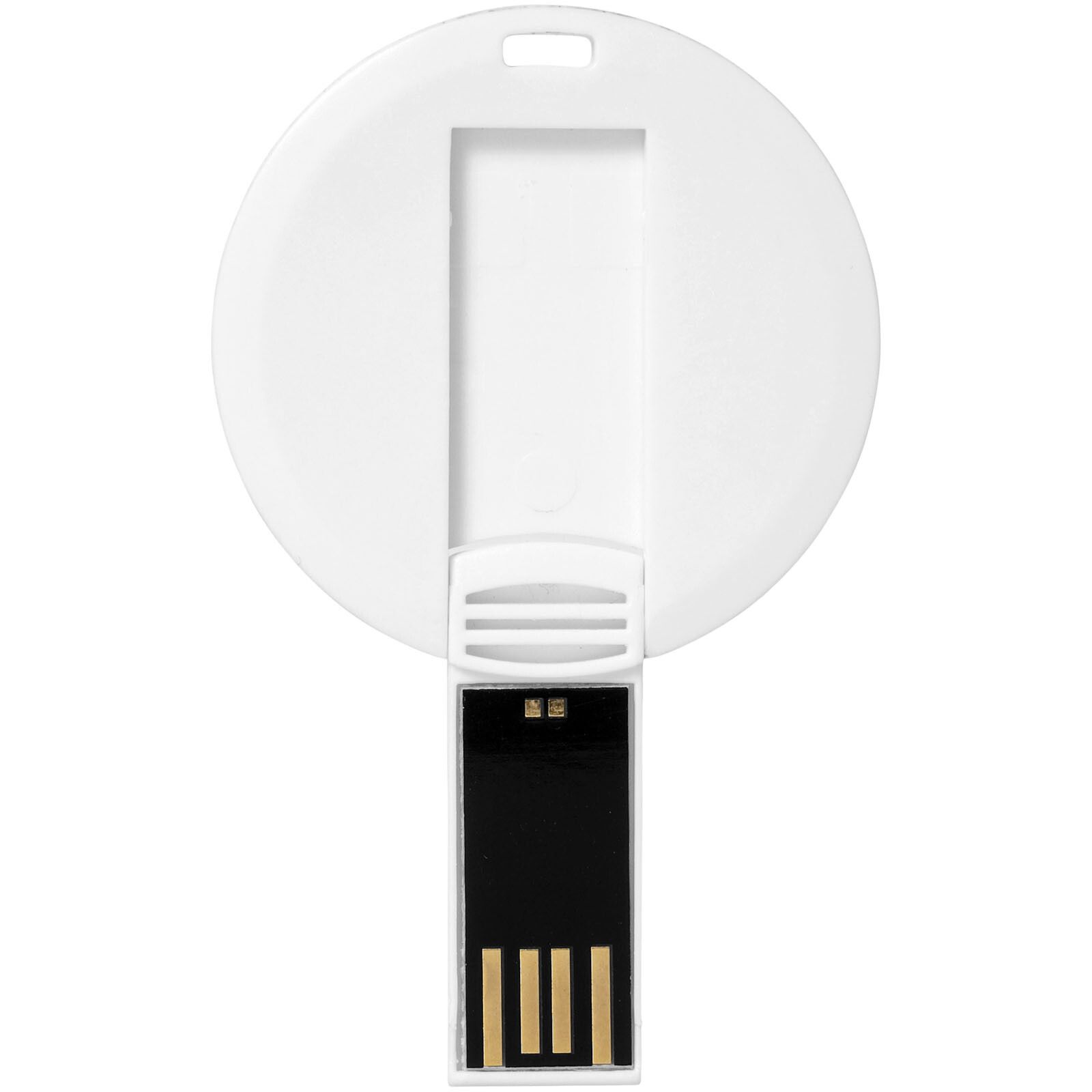 Round Credit Card USB-Stick - weiss - 2 GB-243