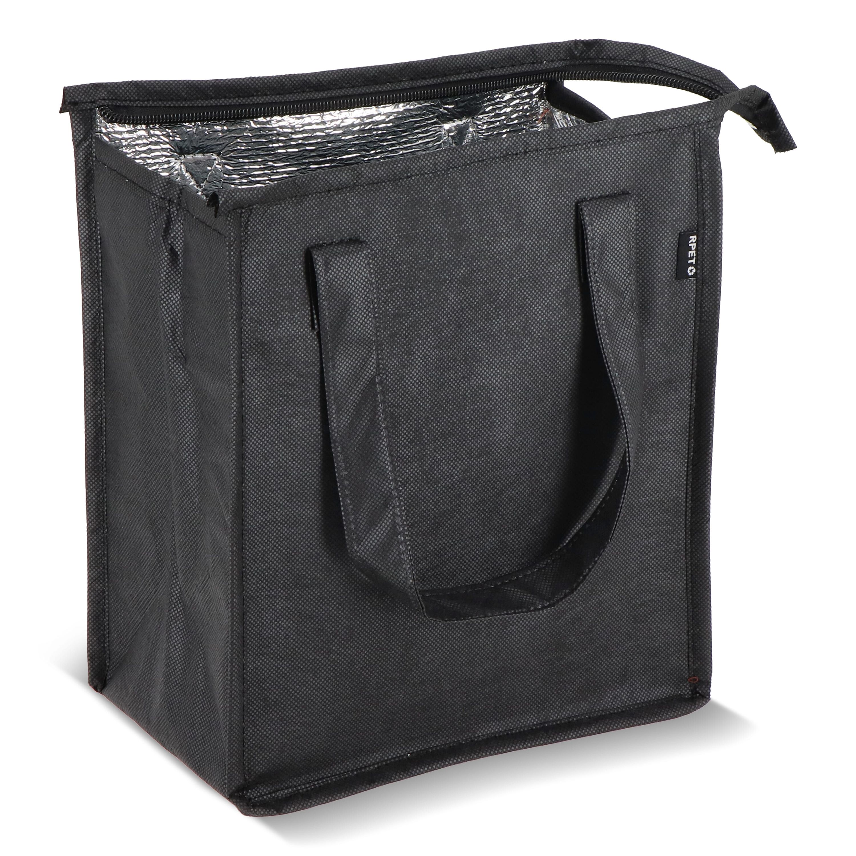 R-PET Kühltasche Non Woven 23x 15 x 27,5cm 75g/m² - schwarz-831