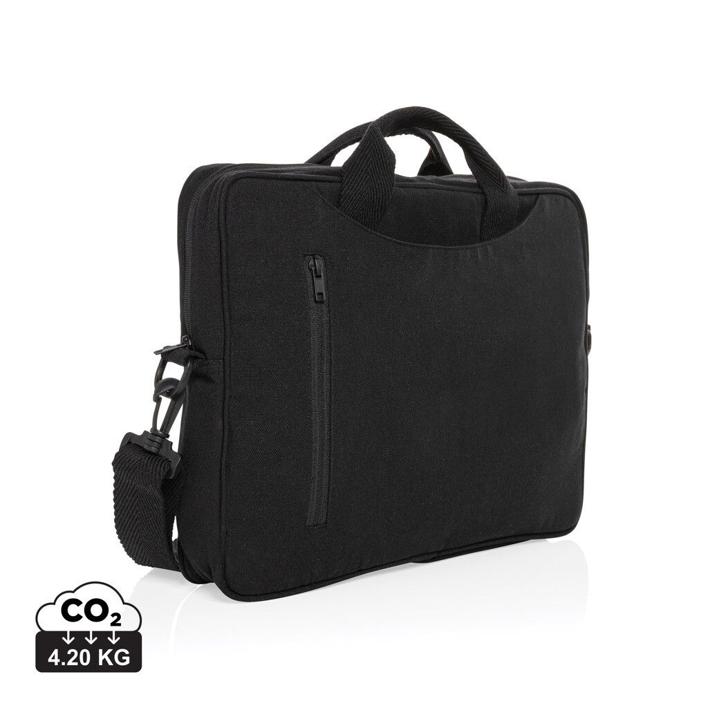 Laluka AWARE™ 15.4" Laptop-Tasche aus recycelter Baumwolle - schwarz-375