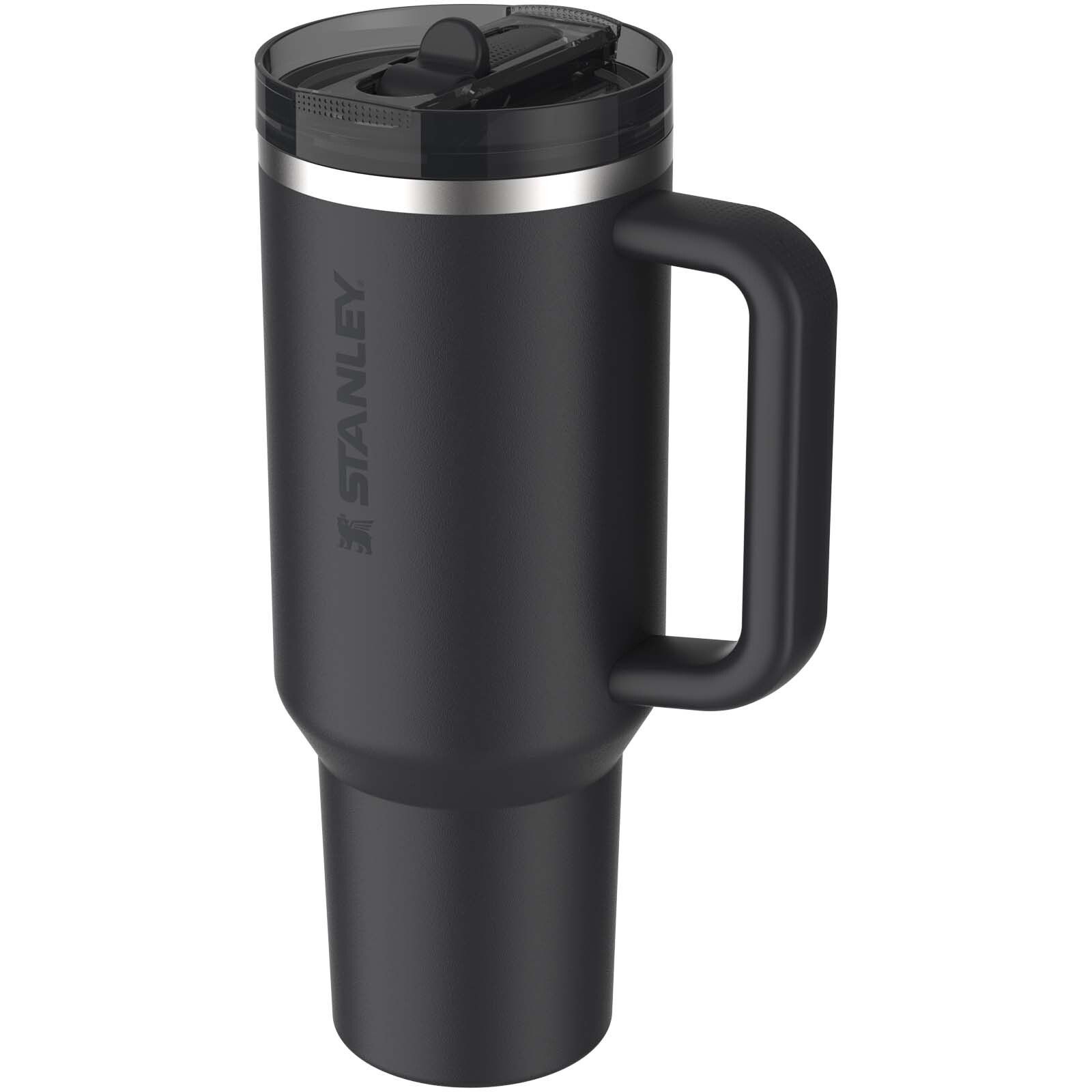 Stanley Quencher ProTour 1180 ml Thermobecher aus recyceltem Edelstahl mit Flip Strohhalm  - schwarz-409