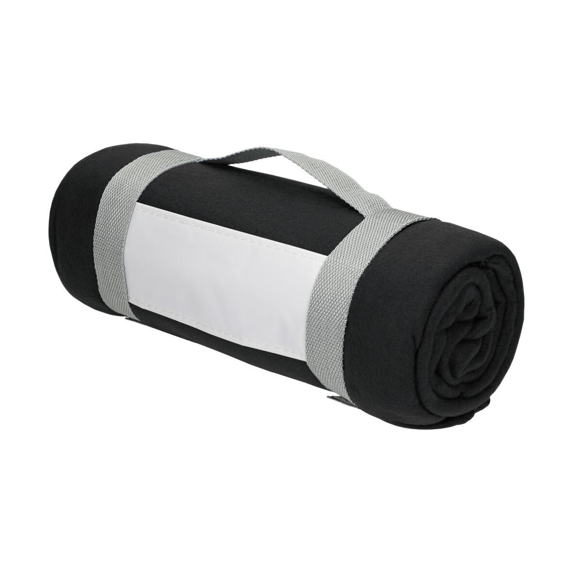 Fleecedecke Basic, 150x120 cm - schwarz-900