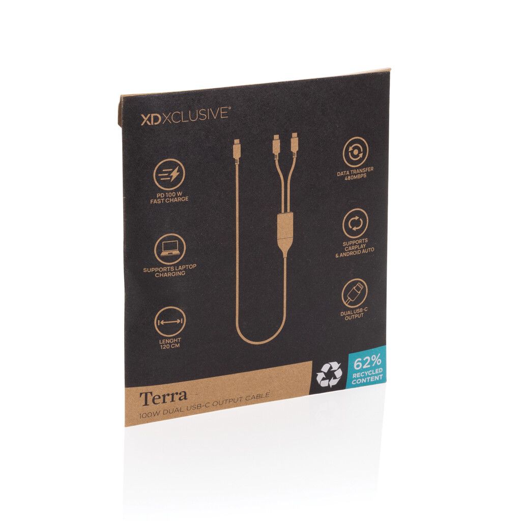 Terra 100W RCS-Kabel mit zwei USB-C-Ausgängen - schwarz-75