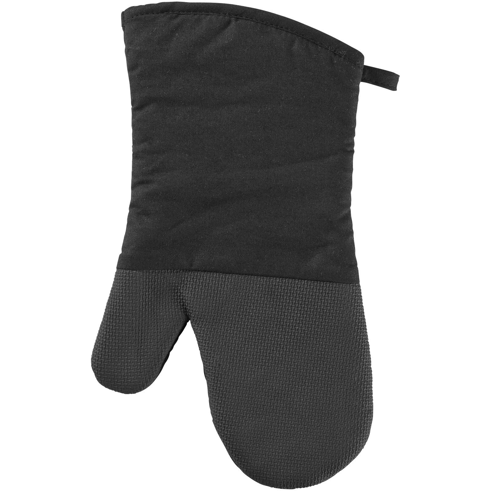 Maya Ofenhandschuh mit Silikongriff - schwarz glänzend -  schwarz-839