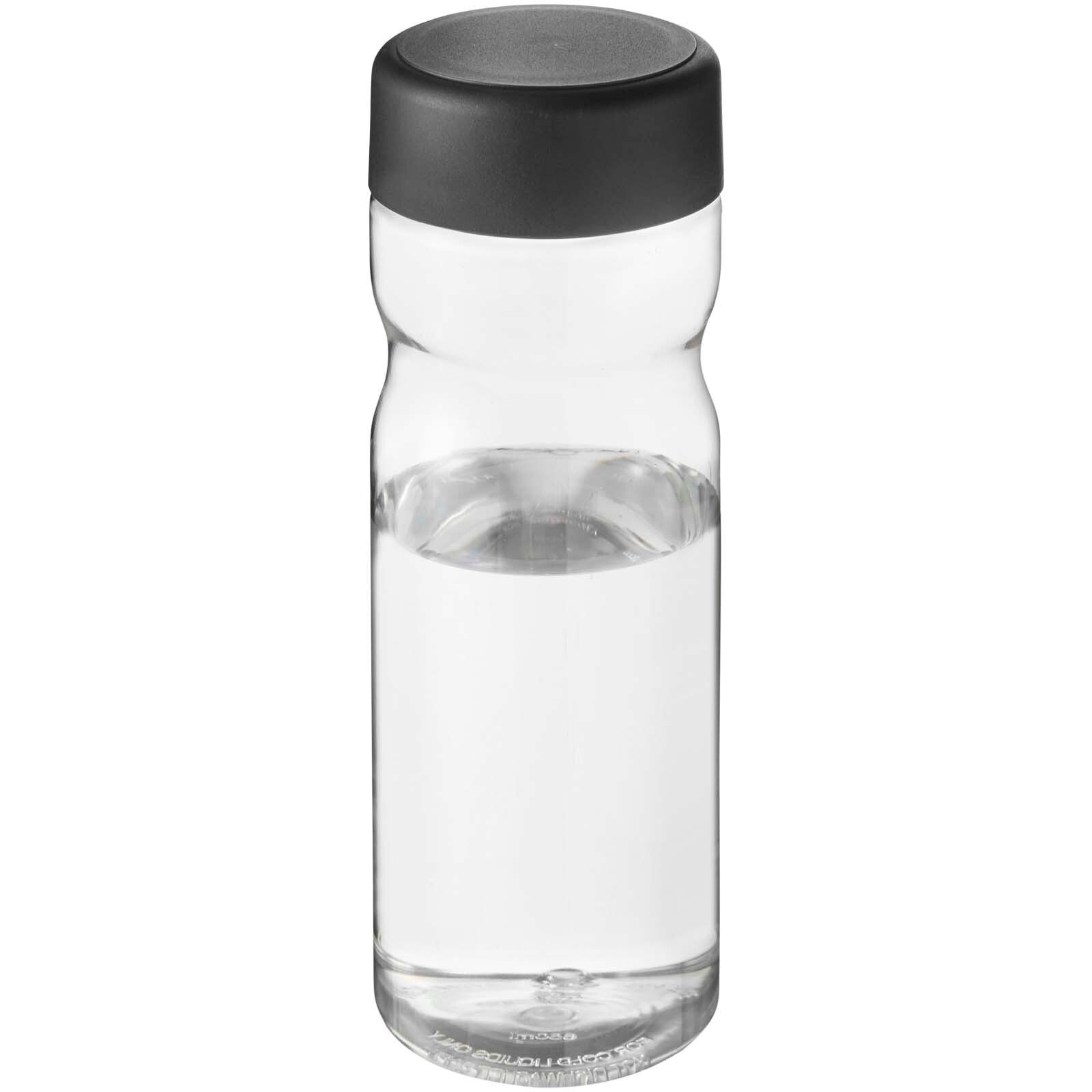 H2O Active Eco Base 650 ml Sportflasche mit Drehdeckel - transparent -  schwarz-169