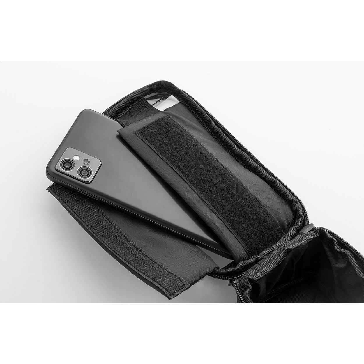 Velofon RPET-Fahrrad-Handyhaltertasche - schwarz-651
