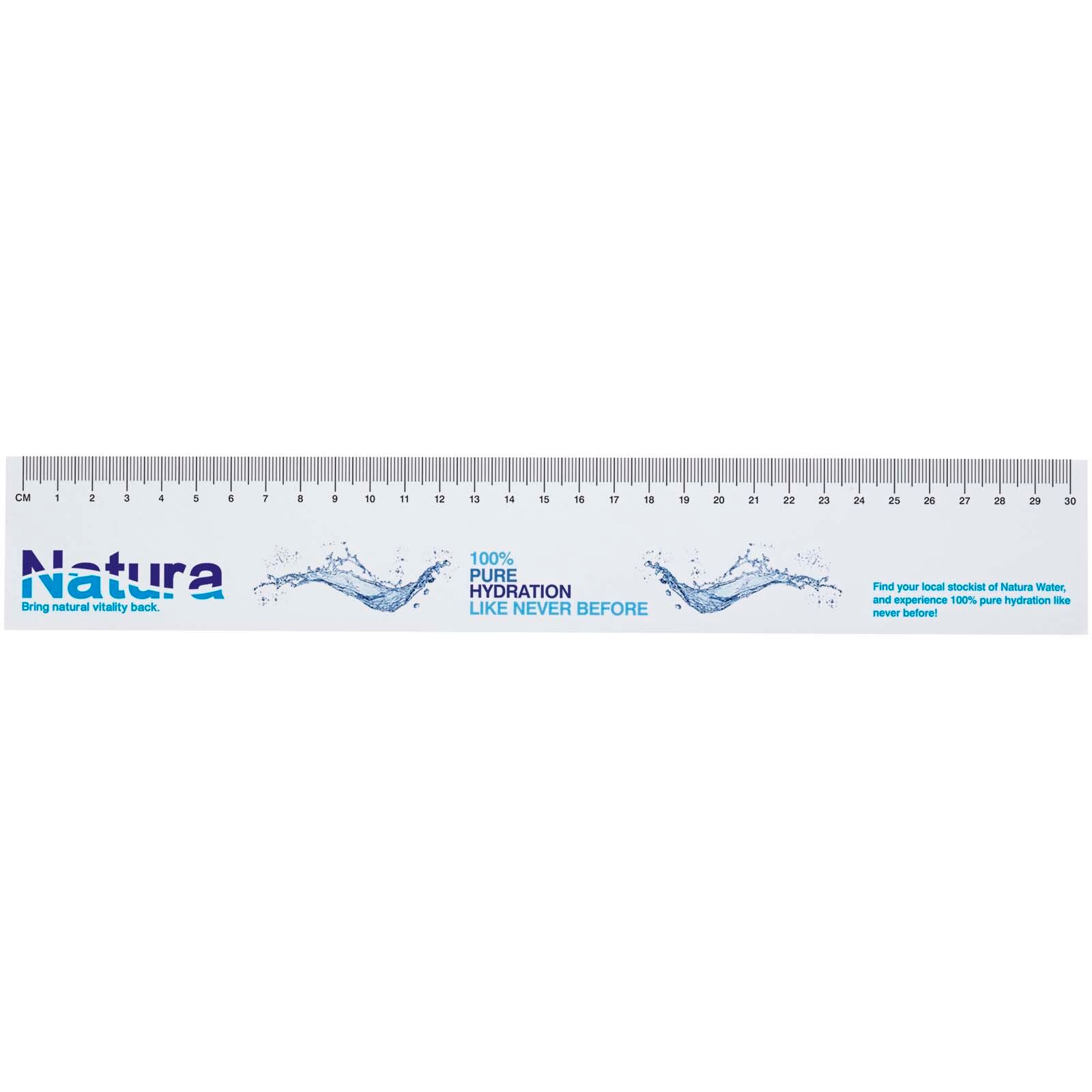 Sticky-Mate Haftnotizen mit gedrucktem 30 cm Lineal aus recyceltem Material - weiss-318