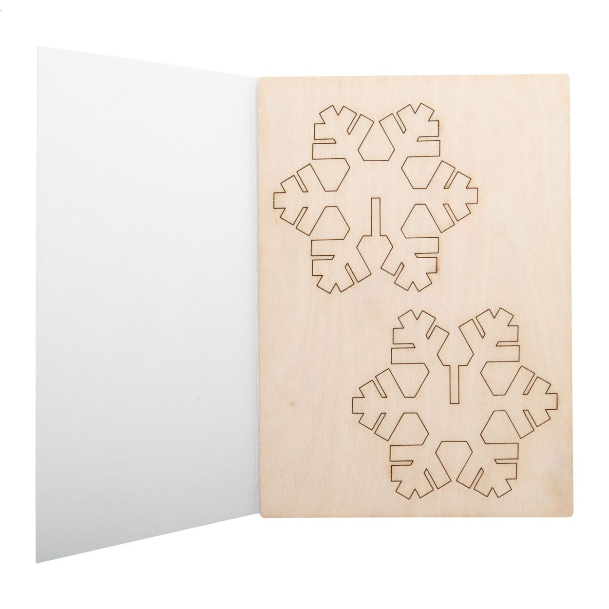 CreaX Weihnachtskarte, Schneeflocke - natur-290