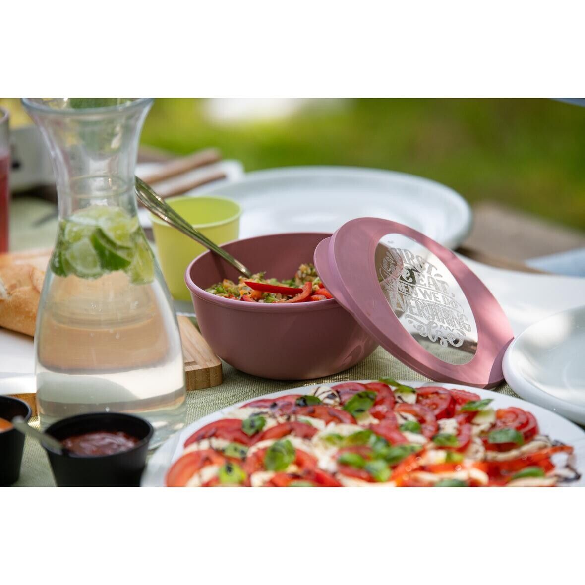Food-Bowl ToGo, Deluxe, 1,0 l - behagliches blau - transparent-847