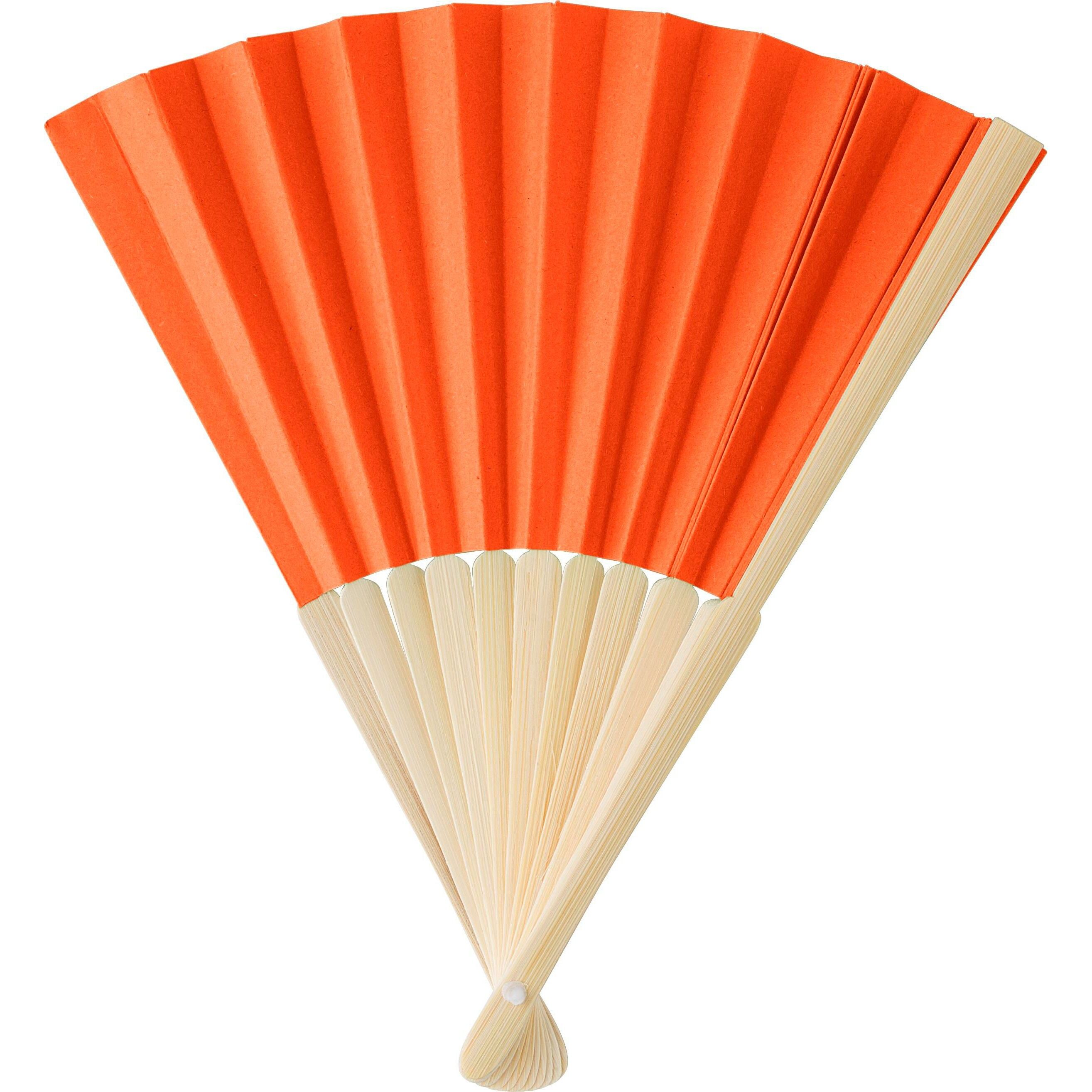 Handfächer aus Bambus Elio - orange-452