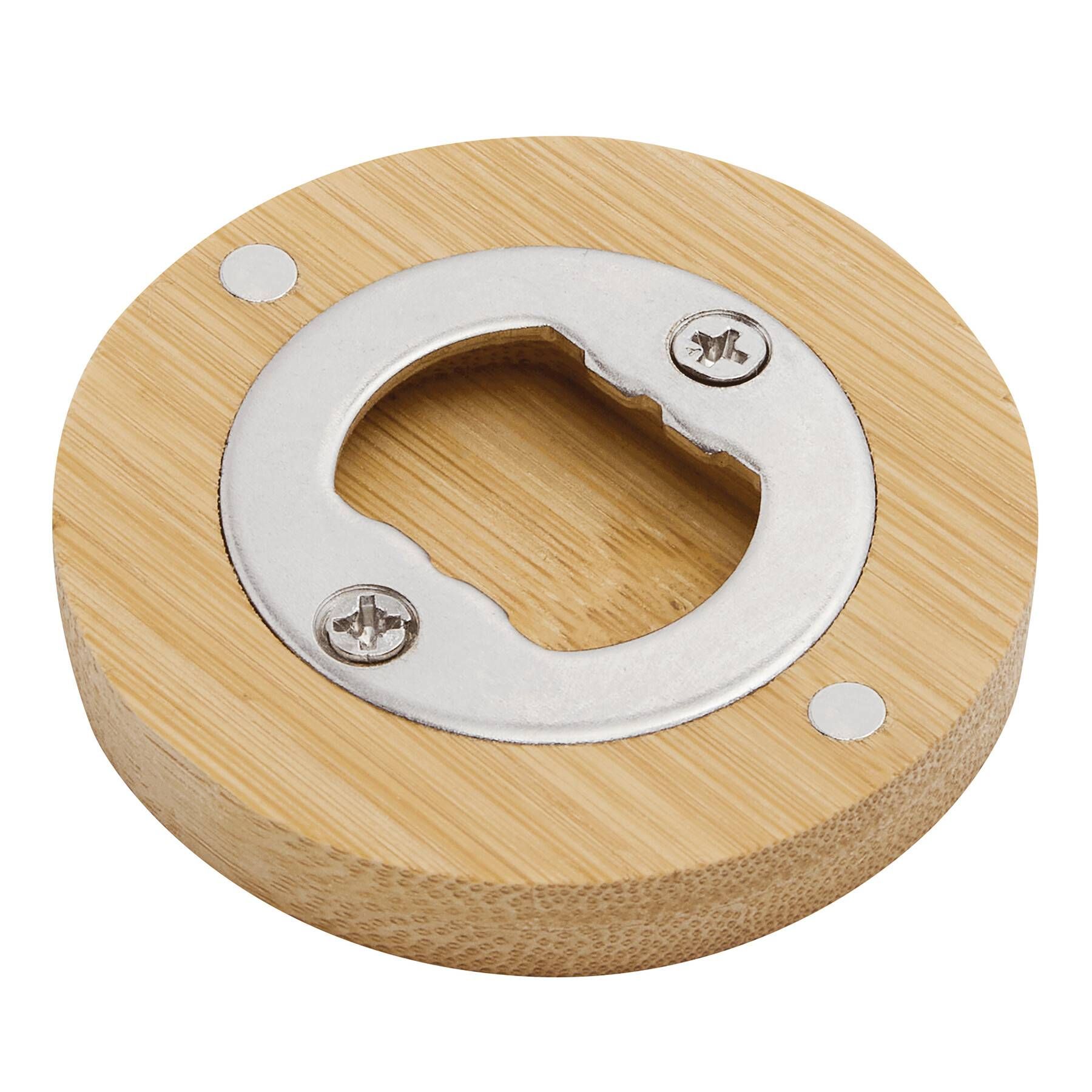 Flaschenöffner BAMBOO COIN - braun - silber-268