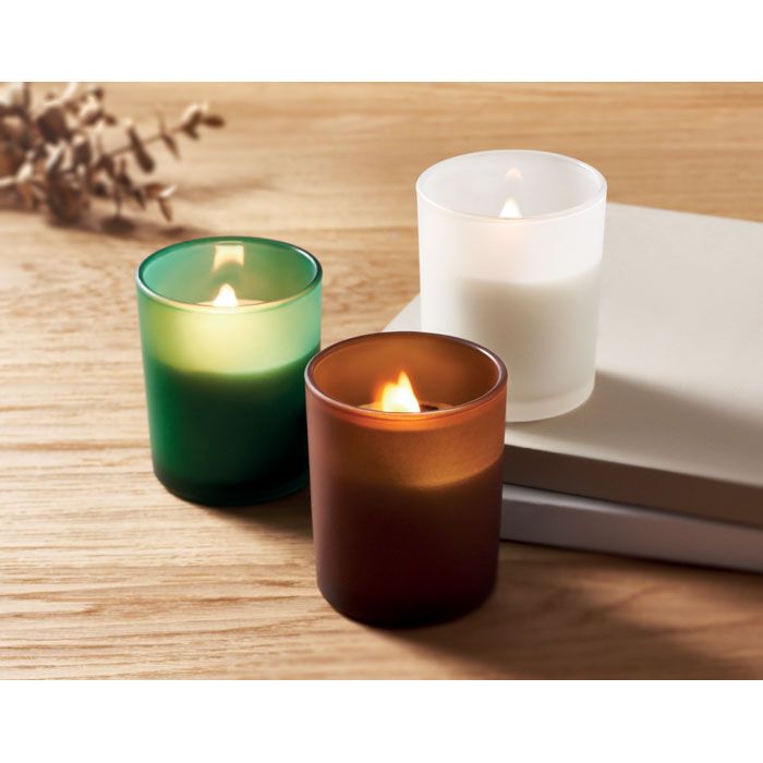 Kerze aus Pflanzenwachs 80 g KIVAS WOOD - braun-828