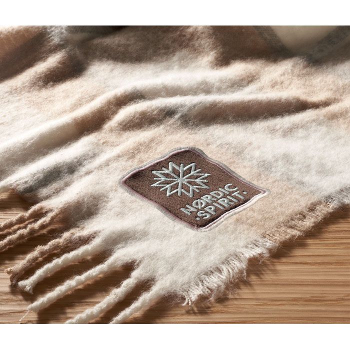 Karierte Mohair-Decke QUET - beige-307